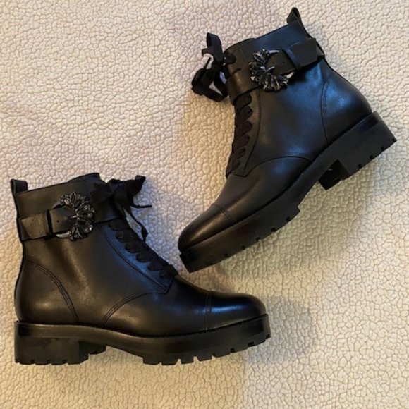 Michael Kors Shoes - Michael Kors Ankle, Buckle Combat Boot - SZ 8